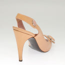 LOUIS VUITTON Pumps Enamel 34 Beige LV Auth bs24821-3