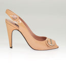 LOUIS VUITTON Pumps Enamel 34 Beige LV Auth bs24821-4