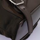 GUCCI Bamboo Backpack Nylon Brown Silver 003 1998 0030 Auth bs24832-18