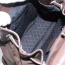 GUCCI Bamboo Backpack Nylon Brown Silver 003 1998 0030 Auth bs24832-11