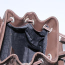 GUCCI Bamboo Backpack Nylon Brown Silver 003 1998 0030 Auth bs24832-24