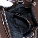 GUCCI Bamboo Backpack Nylon Brown Silver 003 1998 0030 Auth bs24832-26