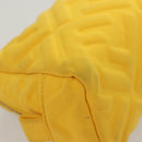 FENDI Pouch Nylon Yellow Gold Auth bs24840-15