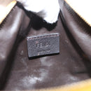FENDI Pouch Nylon Yellow Gold Auth bs24840-9