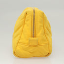 FENDI Pouch Nylon Yellow Gold Auth bs24840-3