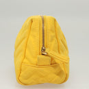FENDI Pouch Nylon Yellow Gold Auth bs24840-4