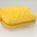 FENDI Pouch Nylon Yellow Gold Auth bs24840-5