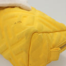 FENDI Pouch Nylon Yellow Gold Auth bs24840-7