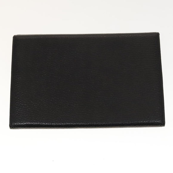 VERSACE Wallet Leather 2 Set Black Brown Auth bs24841