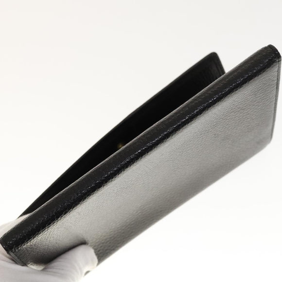 VERSACE Wallet Leather 2Set Black Brown Auth bs24841