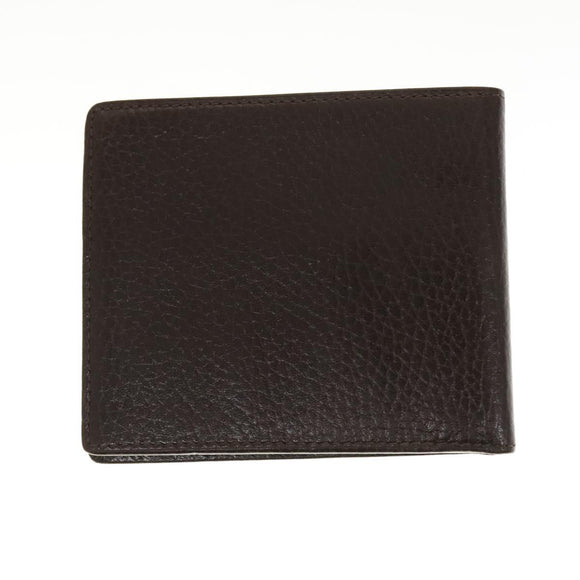 VERSACE Wallet Leather 2 Set Black Brown Auth bs24841