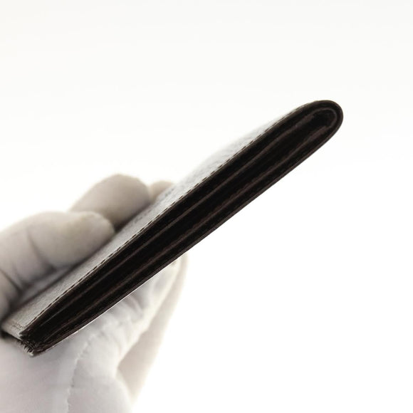 VERSACE Wallet Leather 2 Set Black Brown Auth bs24841
