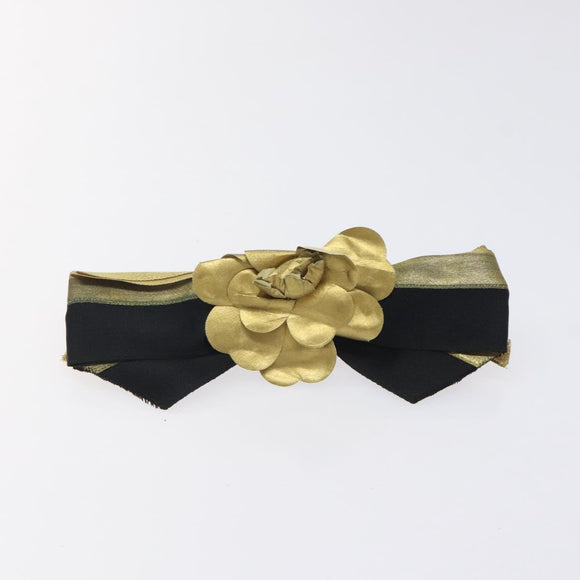 CHANEL Valletta Nylon Gold CC Auth bs24847