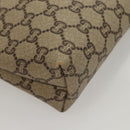 GUCCI GG Plus Supreme Clutch Bag PVC Leather Beige Gold Auth bs24854-15