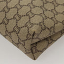 GUCCI GG Plus Supreme Clutch Bag PVC Leather Beige Gold Auth bs24854-16