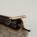 GUCCI GG Plus Supreme Clutch Bag PVC Leather Beige Gold Auth bs24854-8