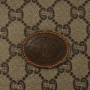 GUCCI GG Plus Supreme Clutch Bag PVC Leather Beige Gold Auth bs24854-9