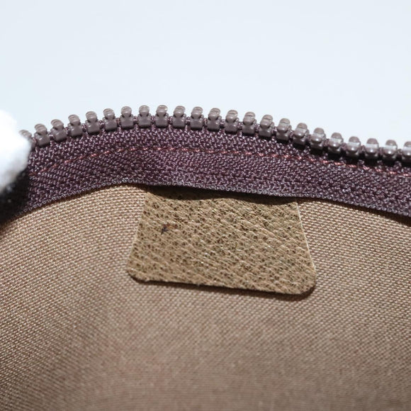 GUCCI GG Plus Supreme Clutch Bag PVC Leather Beige Gold Auth bs24854