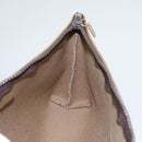 GUCCI GG Plus Supreme Clutch Bag PVC Leather Beige Gold Auth bs24854-12