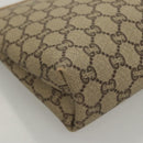 GUCCI GG Plus Supreme Clutch Bag PVC Leather Beige Gold Auth bs24854-7