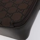 GUCCI GG Canvas Shoulder Bag Brown Silver 001 3294 Auth bs24855-8