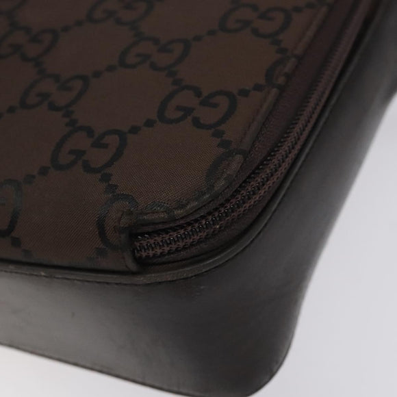 GUCCI GG Canvas Shoulder Bag Brown Silver 001 3294 Auth bs24855