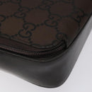GUCCI GG Canvas Shoulder Bag Brown Silver 001 3294 Auth bs24855-15