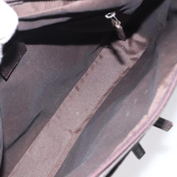 GUCCI GG Canvas Shoulder Bag Brown Silver 001 3294 Auth bs24855
