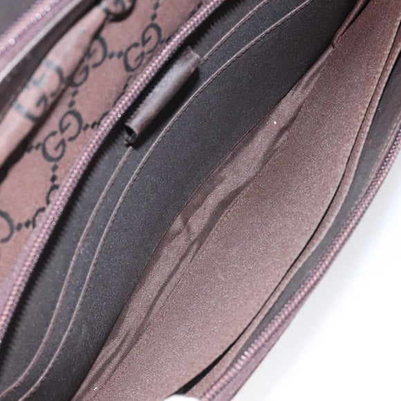 GUCCI GG Canvas Shoulder Bag Brown Silver 001 3294 Auth bs24855