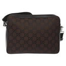GUCCI GG Canvas Shoulder Bag Brown Silver 001 3294 Auth bs24855-2
