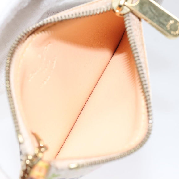 LOUIS VUITTON Monogram Multicolor Pochette Cles Purse White M92655 Auth bs24864