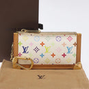 LOUIS VUITTON Monogram Multicolor Pochette Cles Purse White M92655 Auth bs24864-19