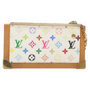 LOUIS VUITTON Monogram Multicolor Pochette Cles Purse White M92655 Auth bs24864-3