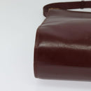 CARTIER Must Line Shoulder Bag Leather Bordeaux Gold Auth bs24866-9
