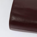 CARTIER Must Line Shoulder Bag Leather Bordeaux Gold Auth bs24866-15