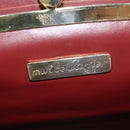 CARTIER Must Line Shoulder Bag Leather Bordeaux Gold Auth bs24866-10