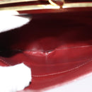 CARTIER Must Line Shoulder Bag Leather Bordeaux Gold Auth bs24866-12