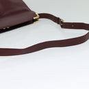 CARTIER Must Line Shoulder Bag Leather Bordeaux Gold Auth bs24866-7
