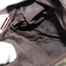 FENDI Zucca Canvas Shoulder Bag Black Brown Auth bs24898-18