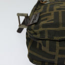 FENDI Zucca Canvas Shoulder Bag Black Brown Auth bs24898-7