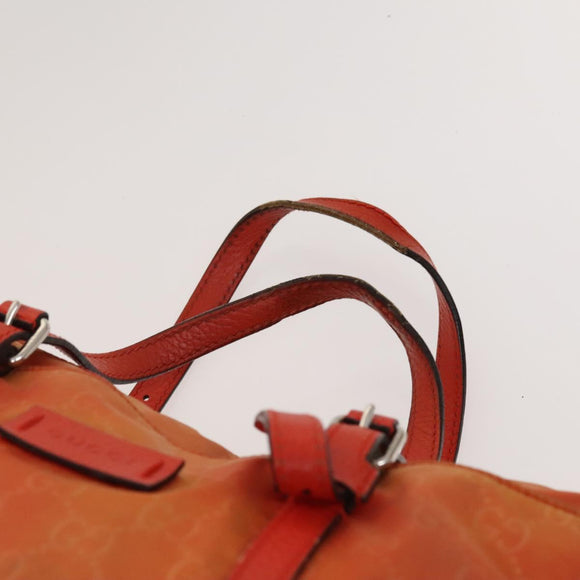 GUCCI GG Canvas Guccissima Shoulder Bag Nylon 2Set Orange Beige Auth bs24901