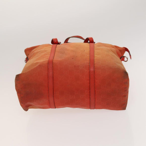 GUCCI GG Canvas Guccissima Shoulder Bag Nylon 2Set Orange Beige Auth bs24901