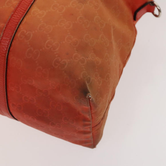 GUCCI GG Canvas Guccissima Shoulder Bag Nylon 2Set Orange Beige Auth bs24901