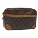 LOUIS VUITTON Monogram Compiegne 28 Clutch Bag M51845 LV Auth bs24907-1