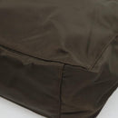 PRADA Hand Bag Nylon Khaki Silver Auth bs24908-14