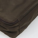 PRADA Hand Bag Nylon Khaki Silver Auth bs24908-17