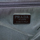 PRADA Hand Bag Nylon Khaki Silver Auth bs24908-20