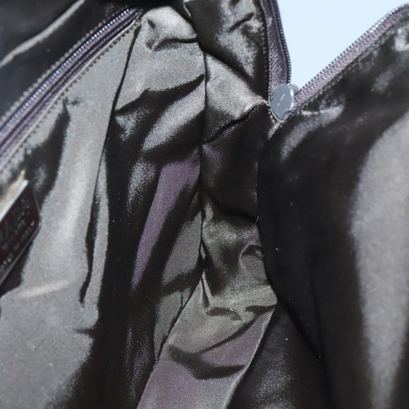 PRADA Hand Bag Nylon Khaki Silver Auth bs24908