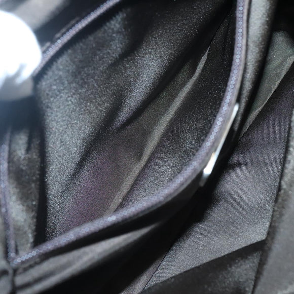 PRADA Hand Bag Nylon Khaki Silver Auth bs24908