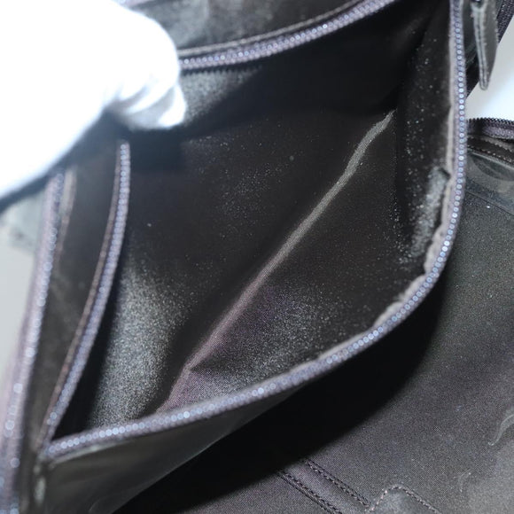 PRADA Hand Bag Nylon Khaki Silver Auth bs24908